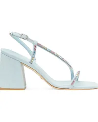 Stuart Weitzman Soiree Crystal 85 Block Sandal - Donna  Chiaro Chiaro