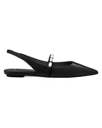 Stuart Weitzman Emilia Pearlita Slingback Flat - Donna  Black Black