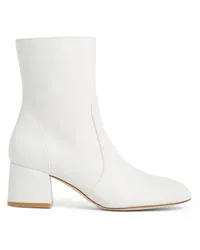 Stuart Weitzman Flareblock 60 Zip Bootie - Donna Stivali E Stivaletti White White