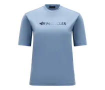 T-shirt logata, Donna, Blu, Taglia: XL