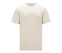 T-shirt con logo ricamato, Uomo, Bianco, Taglia: L
