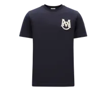 T-shirt con monogramma, Uomo, Blu, Taglia: XL