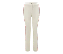 Pantaloni con finiture tricolore, Donna, Bianco, Taglia: 40