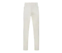 Pantaloni in gabardine, Uomo, Bianco, Taglia: 50