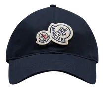 Cappello baseball con doppio logo, Uomo, Blu, Taglia