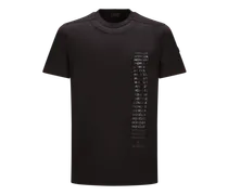 T-shirt logata, Uomo, Nero, Taglia: XL