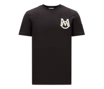 T-shirt con monogramma, Uomo, Nero, Taglia: L
