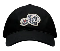Cappello baseball con doppio logo, Uomo, Nero, Taglia