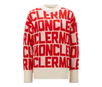 Maglione in lana logato, Donna, Multicolor, Taglia: XS