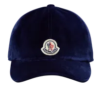 Cappello da baseball in velluto, Donna, Blu, Taglia