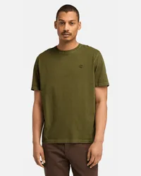 Timberland T-shirt a Maniche Corte Tinta in Capo Dunstan River da Uomo in verde, Uomo, verde, Taglia Verde