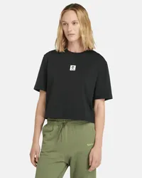 Timberland T-shirt a Maniche Corte Stack Logo da Donna in colore nero, Donna, colore nero, Taglia: XL 