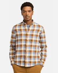 Timberland Camicia a Quadri con Tecnologia SolucellAir da Uomo in giallo scuro, Uomo, giallo, Taglia Giallo