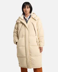 Timberland Parka Lungo Imbottito in Piuma Riciclata Howker da Donna in beige, Donna, beige, Taglia: XXL 