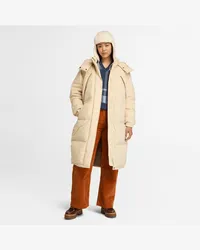 Timberland Parka Lungo Imbottito in Piuma Riciclata Howker da Donna in beige, Donna, beige, Taglia: XXL 