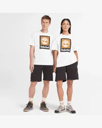 Timberland T-shirt Stack Logo All Gender in bianco, bianco, Taglia: M 