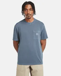 Timberland T-shirt con Tasca sul Petto Merrymack River da Uomo in blu scuro, Uomo, blu, Taglia Blu