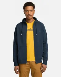 Timberland Felpa con Cappuccio e Zip intera Exeter River da Uomo in blu scuro, Uomo, blu, Taglia Blu