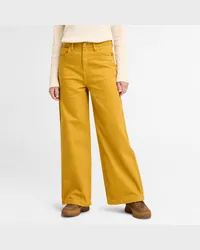 Timberland Pantaloni Stile Carpentiere in Tessuto Refibra da Donna in giallo, Donna, giallo, Taglia: 33 