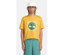 Timberland T-shirt con Grafica sul Davanti da Uomo in giallo, Uomo, giallo, Taglia Giallo