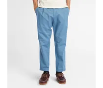 Pantaloni In Tessuto Leggero Da Uomo In Blu Beige