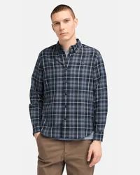 Timberland Camicia a Quadri con Tecnologia Solucell Air da Uomo in blu scuro, Uomo, blu, Taglia Blu