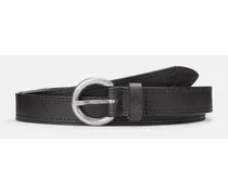 Cintura con Fibbia Ovale 25 mm/1" da Donna in colore nero, Donna, colore nero, Taglia