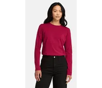 Timberland T-shirt Corta a Maniche Lunghe da Donna in rosso, Donna, rosso, Taglia: XL 