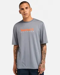 Timberland T-shirt con Grafica Outdoor e Protezione UV da Uomo in grigio scuro, Uomo, grigio, Taglia Grigio