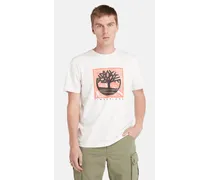 T-shirt con Grafica sul Davanti da Uomo in bianco, Uomo, bianco, Taglia