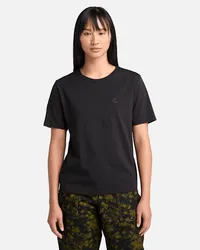 Timberland T-shirt a Maniche Corte Dunstan da Donna in colore nero, Donna, colore nero, Taglia: XXL 