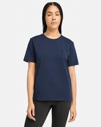 Timberland T-shirt a Maniche Corte Dunstan da Donna in blu scuro, Donna, blu, Taglia: M 