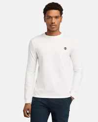 Timberland T-shirt M/L Dunstan River da Uomo in bianco, Uomo, bianco, Taglia Bianco