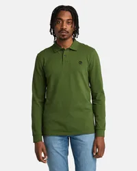 Timberland Polo M/L in Piqué Millers River da Uomo in verde, Uomo, verde, Taglia Verde