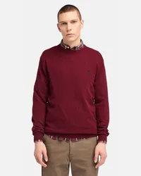 Timberland Maglione Girocollo in Lana Merino Cohas Brook da Uomo in rosso, Uomo, rosso, Taglia Rosso