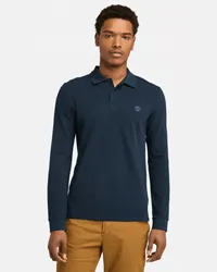 Timberland Polo L in Piqué Millers River da Uomo in blu scuro, Uomo, blu, Taglia Blu