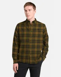 Timberland Camicia a Quadri con Tecnologia Solucell Air da Uomo in verde, Uomo, verde, Taglia Verde