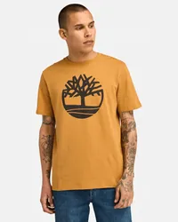 Timberland T-shirt con Logo Kennebec River da Uomo in giallo, Uomo, giallo, Taglia Giallo