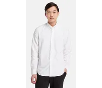 Camicia Oxford A Maniche Lunghe Da Uomo In Bianco Bianco