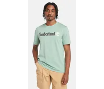 T-shirt Con Logo Lineare Da Uomo In Verde Chiaro Verde Acqua