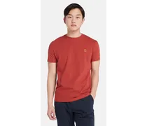 T-shirt Girocollo Dunstan River Da Uomo In Rosso Rosso