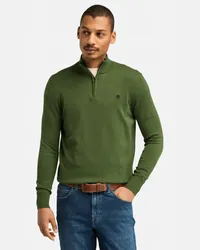 Timberland Maglione con Zip a un Quarto Williams River da Uomo in verde scuro, Uomo, verde, Taglia Verde