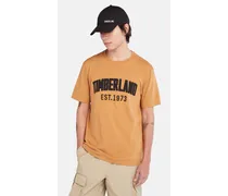T-shirt Modern Wash Brand Carrier Da Uomo In Arancione Arancione