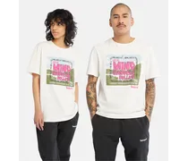 T-shirt Con Grafica Outdoor All Gender In Bianco Bianco Unisex