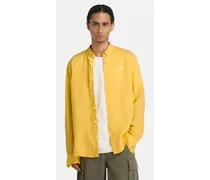 Timberland Camicia in Lino Mill Brook da Uomo in giallo, Uomo, giallo, Taglia Giallo