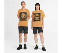 T-shirt Da All Gender Stack Logo In Arancione/nero Arancione Unisex