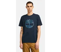 T-shirt a Maniche Corte con Logo ad Albero Northwood da Uomo in blu scuro, Uomo, blu, Taglia