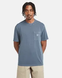 Timberland T-shirt con Tasca sul Petto Merrymack River da Uomo in blu scuro, Uomo, blu, Taglia Blu