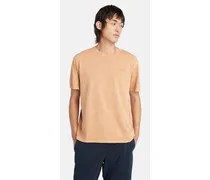 T-shirt Garment-dyed Da Uomo In Giallo Scuro Giallo