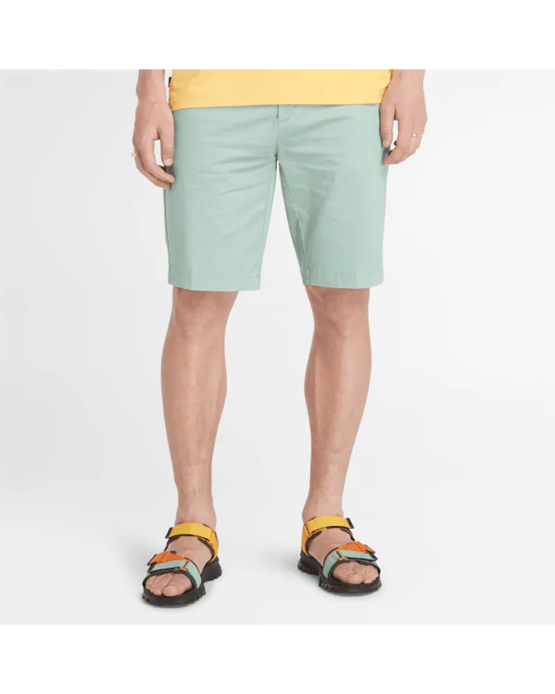 Timberland Shorts Chino in Twill Elasticizzato da Uomo in verde pastello, Uomo, verde acqua, Taglia Verde